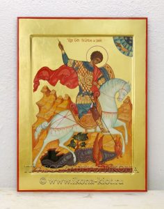 Икона «Георгий Победоносец (чудо о змие)» Минусинск